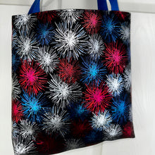 Load image into Gallery viewer, Market Tote -  FIREWORKS (Red Handles)

