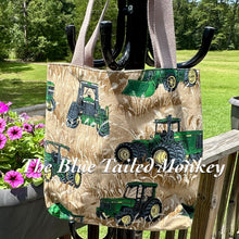 Load image into Gallery viewer, Market Tote -  TRACTORS
