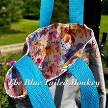 Load image into Gallery viewer, Market Tote -  FAITH (Turquoise/Floral)
