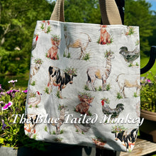 Load image into Gallery viewer, Market Tote -  FARM ANIMALS
