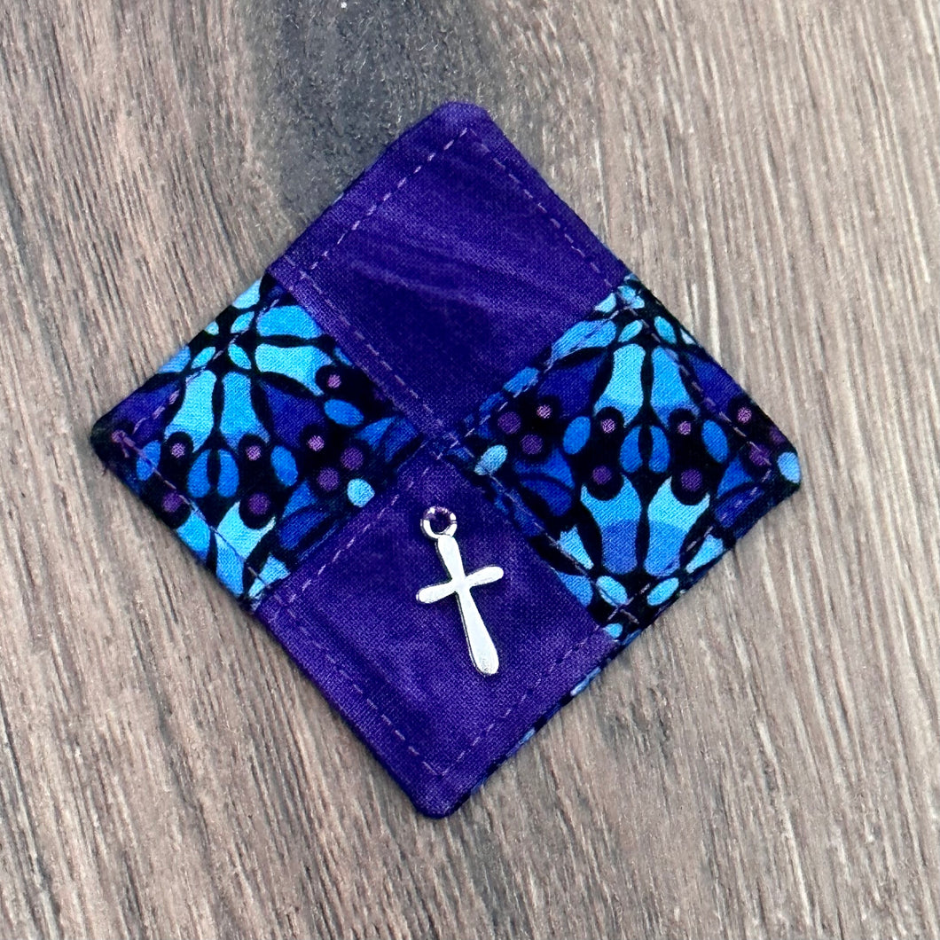 Pocket Prayer Quilt - Blue Purple